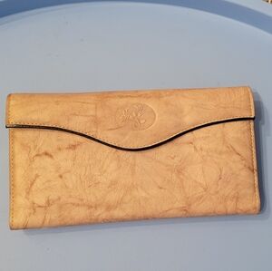 NWT Buxton Ladies Wallet Check Book CC Slots Change Purse Tan Snap Close